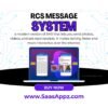 ChatGPT said: Advertisement for SaaSAppz’s RCS Message System, a modern SMS upgrade that enables sending photos, videos, and read receipts for faster, interactive texting.